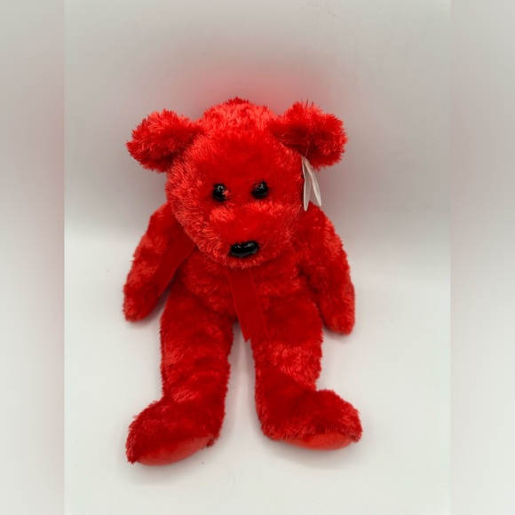 Ty Beanie Baby Buddy, Sizzle the Bear 2001 Retired W/Tags 13" Red Bear (READ) - Picture 2 of 9